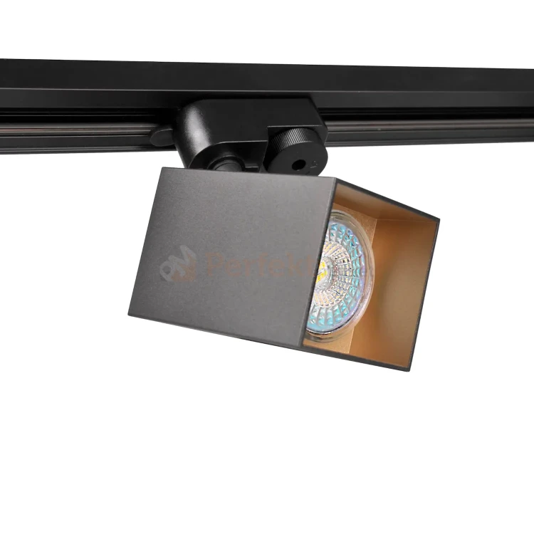 Oprawa SQUARE GU10 na szynę 1 fazową TRACK 1F HQ 230V czarna 321756 perfektmarket 2.webp