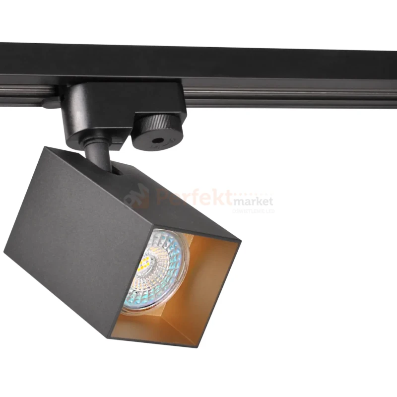 Oprawa SQUARE GU10 na szynę 1 fazową TRACK 1F HQ 230V czarna 321756 perfektmarket 6.webp