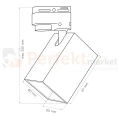 Oprawa SQUARE GU10 na szynę 1 fazową TRACK 1F HQ 230V czarna 321756 perfektmarket 7.webp
