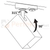 Oprawa SQUARE GU10 na szynę 1 fazową TRACK 1F HQ 230V czarna 321756 perfektmarket 8.webp