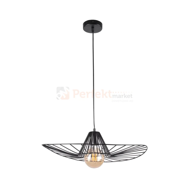 Lampa wisząca kapelusz ABANO czarna 50 cm E27 perfektmarket 2.webp