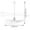 Lampa wisząca kapelusz ABANO czarna 50 cm E27 perfektmarket 4.webp