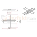 Lampa sufitowa LED CORSO RL czarna pilot CCT ściemnialna R64423132 rys. techniczny perfektmarket olsztyn.webp