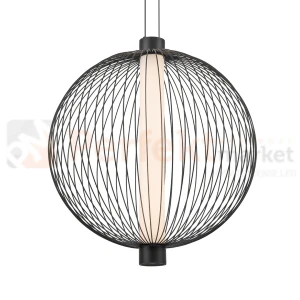 Lampa wisząca KYOTO czarna LED 54 cm  nowoczesna