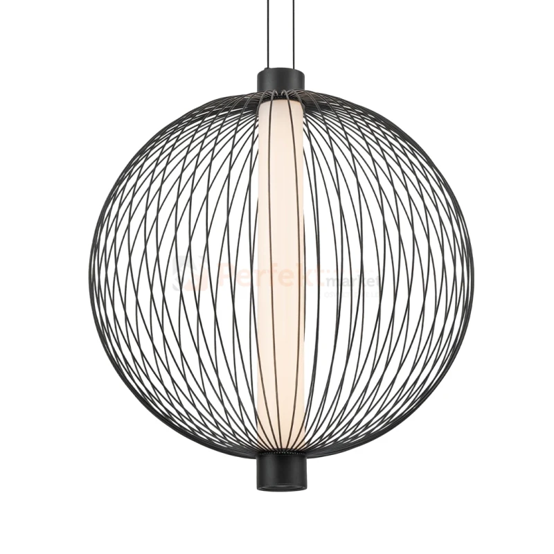 Lampa wisząca KYOTO czarna LED 54 cm  nowoczesna ML0527 wymiary perfektmarket.webp
