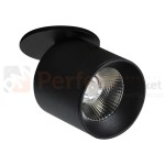 Oprawa podtynkowa regulowana Haron LED czarna 10W 3000K - reflektorek obrotowy