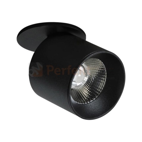 Oprawa podtynkowa regulowana Haron LED czarna 10W 3000K - reflektorek obrotowy