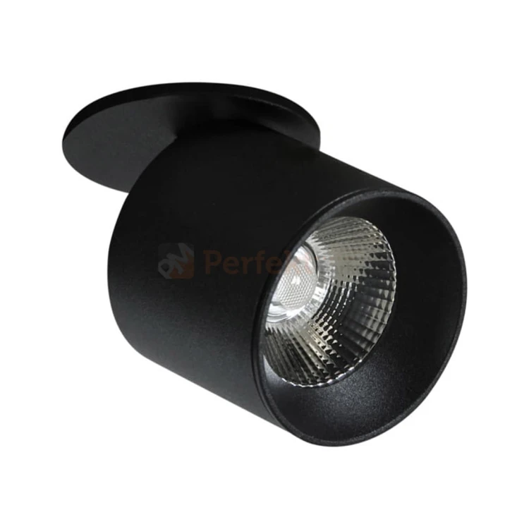 Oprawa podtynkowa regulowana Haron LED czarna 10W 3000K - reflektorek obrotowy
