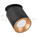Oprawa podtynkowa regulowana Haron GU10 czarno złota 314222 - ruchomy spotlight