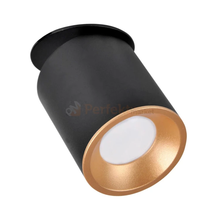 Oprawa podtynkowa regulowana Haron GU10 czarno złota 314222 - ruchomy spotlight