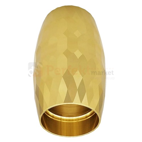 Oprawa natynkowa TUBA spot z przetłoczeniem 1xGU10 BELLA złota - ozdobna elegancka lampa sufitowa