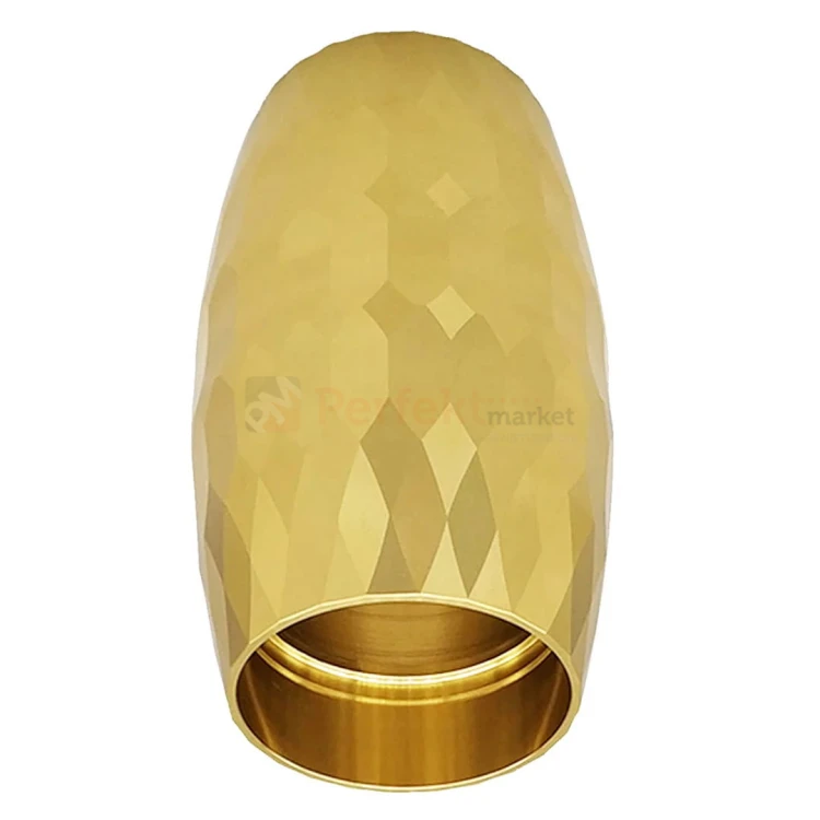 Oprawa natynkowa TUBA spot z przetłoczeniem 1xGU10 BELLA złota - ozdobna elegancka lampa sufitowa