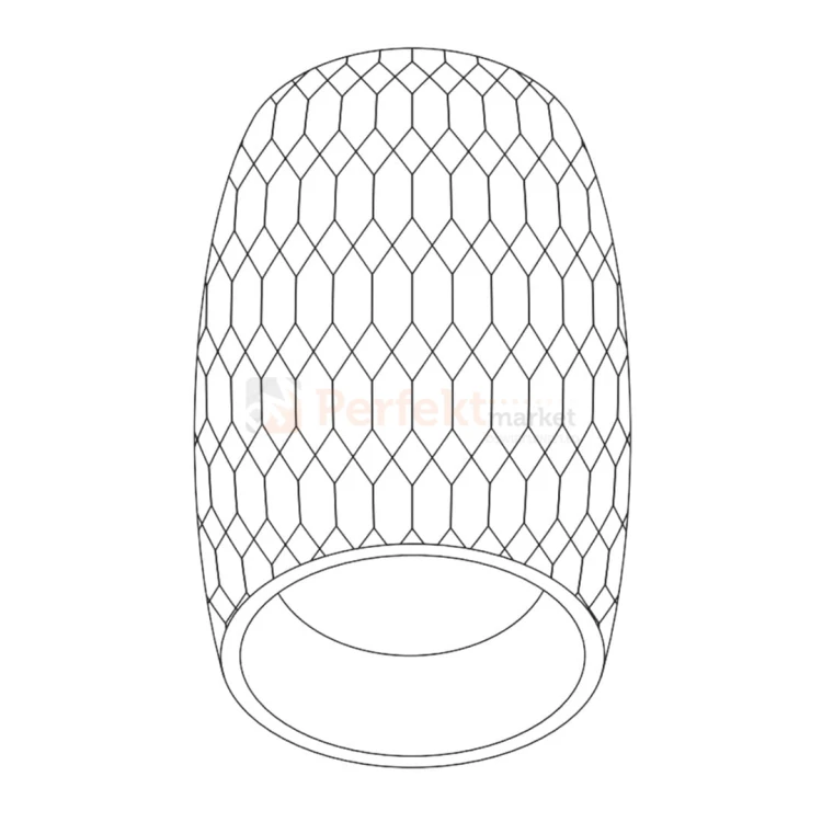 Oprawa natynkowa TUBA spot z przetłoczeniem 1xGU10 BELLA złota - ozdobna elegancka lampa sufitowa - schemat wytłoczenia