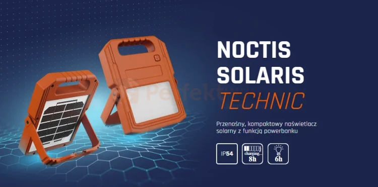 noctis solaris przenośna lampa led solarna z powerbankiem banner perfektmarket.webp