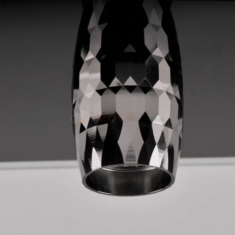 Oprawa natynkowa TUBA spot z przetłoczeniem 1xGU10 BELLA czarna - ozdobna elegancka lampa sufitowa - zbliżenie