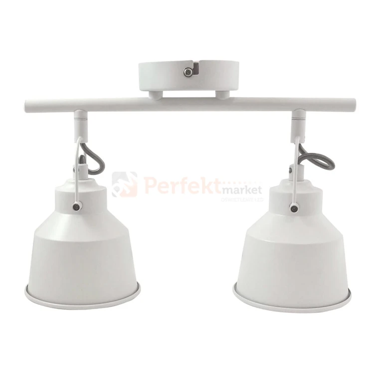 Lampa listwa spot skandynawski 2xE14 Niko biała Polux 310989 - spotlight z regulowanymi kinkietami na mały gwint  w stylu loftowym / industrialnym