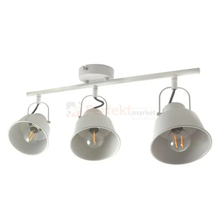 Lampa listwa spot skandynawski 3xE14 Niko biała Polux 310996 - regulowane kinkiety spotlight w stylu industrialnym