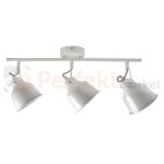 Lampa listwa spot skandynawski 3xE14 Niko biała Polux 310996 - regulowane kinkiety w stylu industrialnym / loftowym