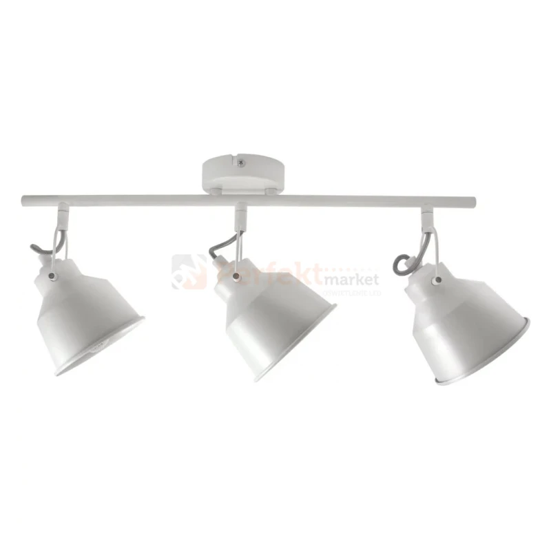 Lampa listwa spot skandynawski 3xE14 Niko biała Polux 310996 - schemat