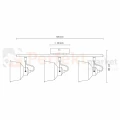 Lampa listwa spot skandynawski 3xE14 Niko biała Polux 310996 - schemat