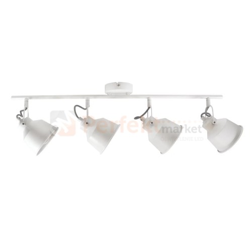 Lampa listwa spot skandynawski 4xE14 Niko biała Polux 311009 - regulowane kinkiety w stylu loftowym / industrialnym