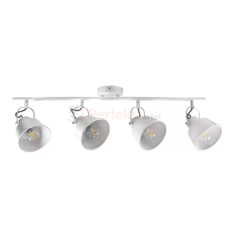 Lampa listwa spot skandynawski 4xE14 Niko biała Polux 311009- regulowane kinkiety, mały gwint LED - styl loftowym / industrialnym