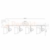 Lampa listwa spot skandynawski 4xE14 Niko biała Polux 311009 - schemat