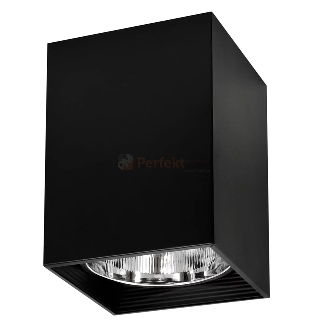 Oprawa natynkowa downlight Jupiter K17 E27 kwadratowa w kolorze czarnym - nowoczesna metalowa lampa