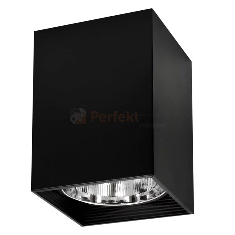Oprawa natynkowa downlight Jupiter K17 E27 kwadratowa w kolorze czarnym - nowoczesna metalowa lampa