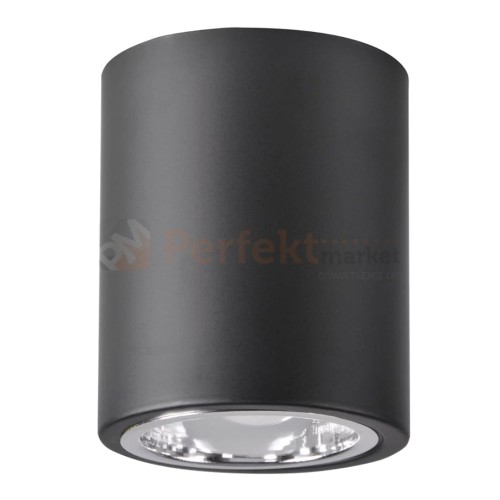 Oprawa natynkowa downlight Jupiter / CERES 10C E27 okrągła czarna - nowoczesna lampa spot
