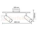 Lampa LED podwójna Gavi biała 2x 4.5W ścienno-sufitowa regulowana - nowoczesny spotlight 3000K - schemat produktu