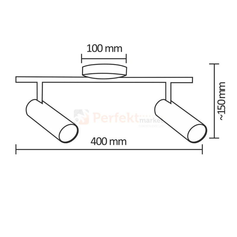 Lampa LED podwójna Gavi biała 2x 4.5W ścienno-sufitowa regulowana