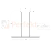 lampa wisząca LED ALAMO podłużna LED 3000K 90 cm czarna wymiary perfektmarket.webp