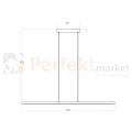 lampa wisząca LED ALAMO podłużna LED 3000K 120 cm czarna AZ5766 wymiary perfektmarket.webp