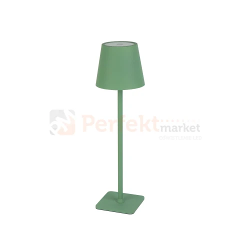 Przenośna lampka bezprzewodowa LED stołowa TAZA 3,5W 400lm CCT IP54 zielona 2x2000mAh perfektmarket.webp