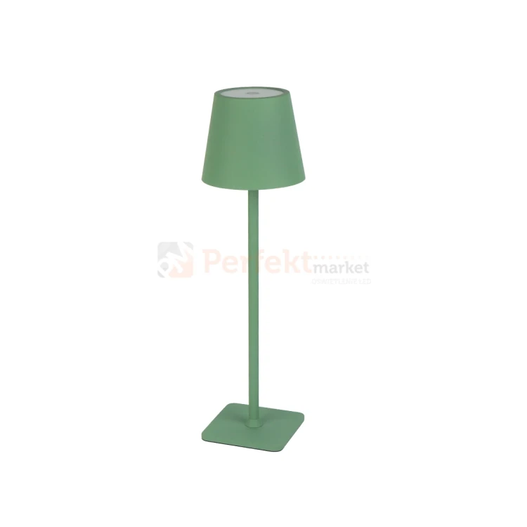 Przenośna lampka bezprzewodowa LED stołowa TAZA 3,5W 400lm CCT IP54 zielona 2x2000mAh perfektmarket.webp