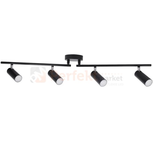 Lampa LED poczwórna Gavi czarna 4x 4.5W ścienno-sufitowa regulowana - nowoczesna listwa LED 3000K