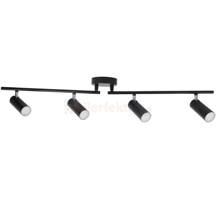 Lampa LED poczwórna Gavi czarna 4x 4.5W ścienno-sufitowa regulowana - nowoczesna listwa LED 3000K