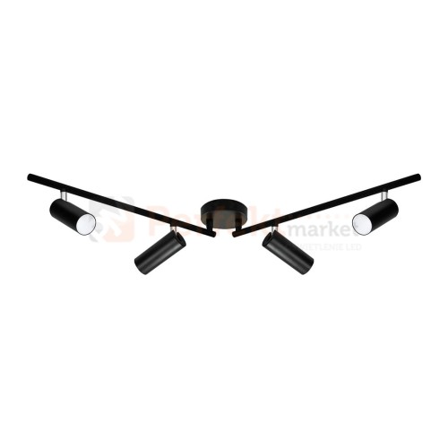 Lampa LED poczwórna Gavi czarna 4x 4.5W ścienno-sufitowa regulowana - nowoczesna listwa LED 3000K