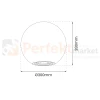 Lampa kula ogrodowa 30 cm biała GLOBO EKO0457 E27 wymiary perfektmarket.webp