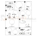 Lampa kula ogrodowa 30 cm biała GLOBO EKO0457 E27 schemat montażu perfektmarket.webp