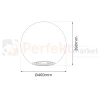 Lampa kula ogrodowa 40 cm biała GLOBO EKO0458 E27 wymiary perfektmarket.webp