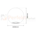 Lampa kula ogrodowa 40 cm biała GLOBO EKO0458 E27 wymiary perfektmarket.webp