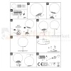 Lampa kula ogrodowa 60 cm biała GLOBO EKO0459 E27 schemat montażu perfektmarket.webp