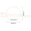 Lampa kula ogrodowa 60 cm biała GLOBO EKO0459 E27 wymiary perfektmarket.webp