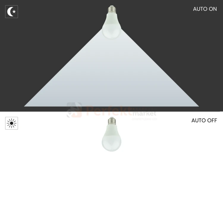 Żarówka LED E27 z czujnikiem zmierzchu 9W A60 E27 3000K 2 perfektmarket.webp