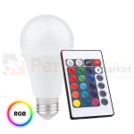Żarówka LED E27 z pilotem 10W A60 E27 RGB  perfektmarket.webp