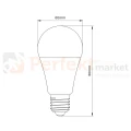Żarówka LED E27 z pilotem 10W A60 E27 RGB wymiary perfektmarket 3.webp