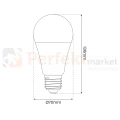 Żarówka LED E27 Wi-Fi Smart Tuya RGB+CCT+DIM ściemnialna wymiary perfektmarket.webp