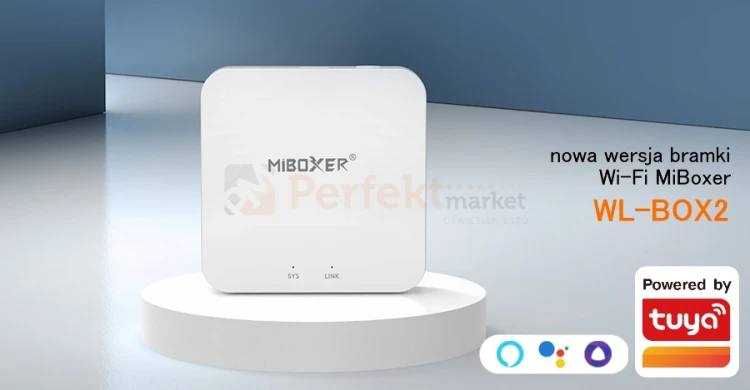 MiBoxer WL-BOX2 kontroler LED Wi-Fi  Android iOS Alexa Google Tuya nowosc banner perfektmarket.webp